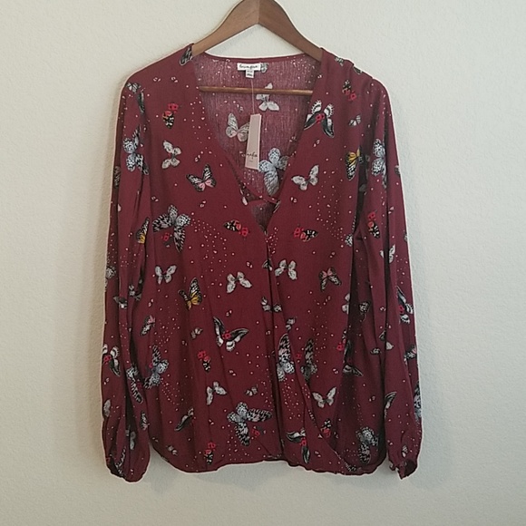 NWT Lovefire Burgundy Asymmetrical Tunic 2X - Picture 4 of 6
